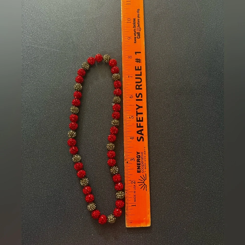Red & Gray Sports Necklace